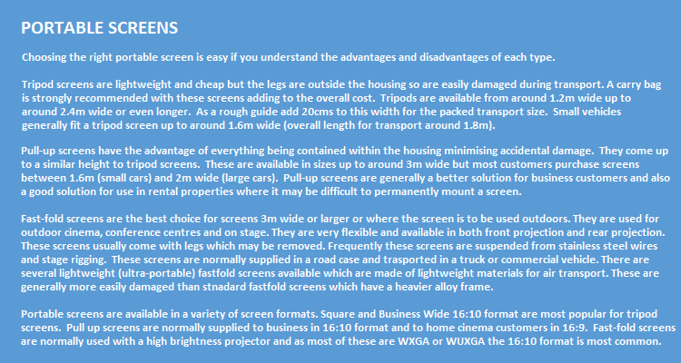 Portable Screens Guide